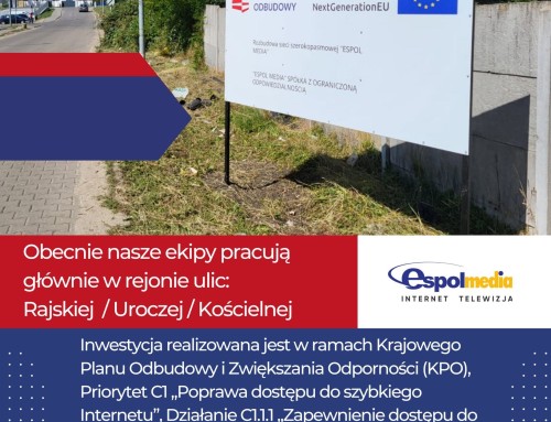 Rozbudowa sieci światłowodowej trwa!