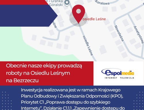 Rozbudowa sieci światłowodowej – Bezrzecze